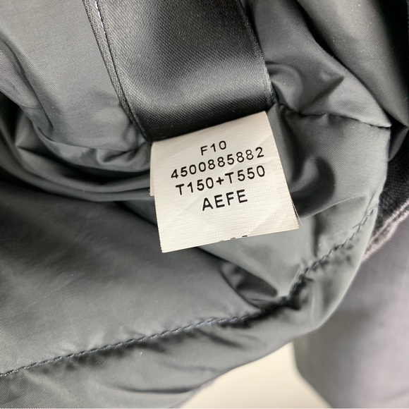 The North Face Full Zip Jacket Hooded Hyvent Goose Down Belt Gray Women’s Medium - Picture 10 of 11